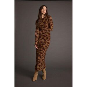 12th Tribe Casanova Brown Floral Maxi Dress - S